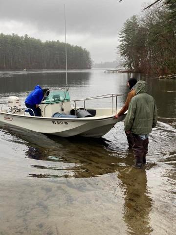 Launching the boat